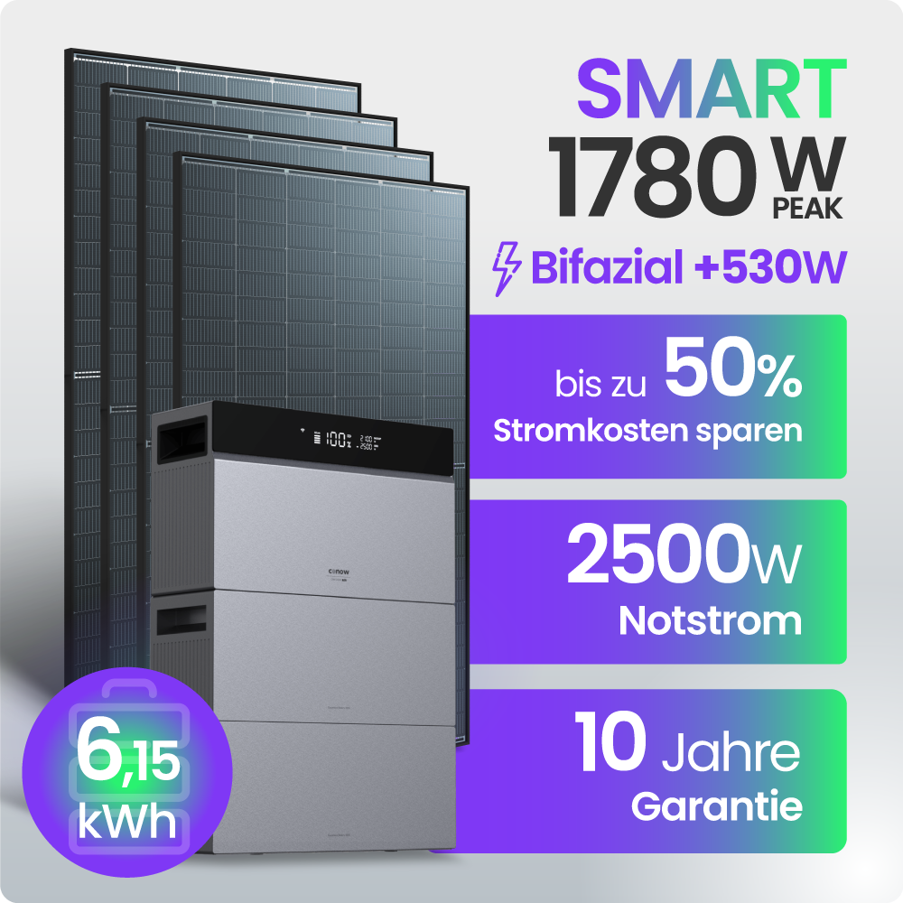 Solarmodul, Batterie, Notstromversorgung, Wechselrichter, Kostensparend