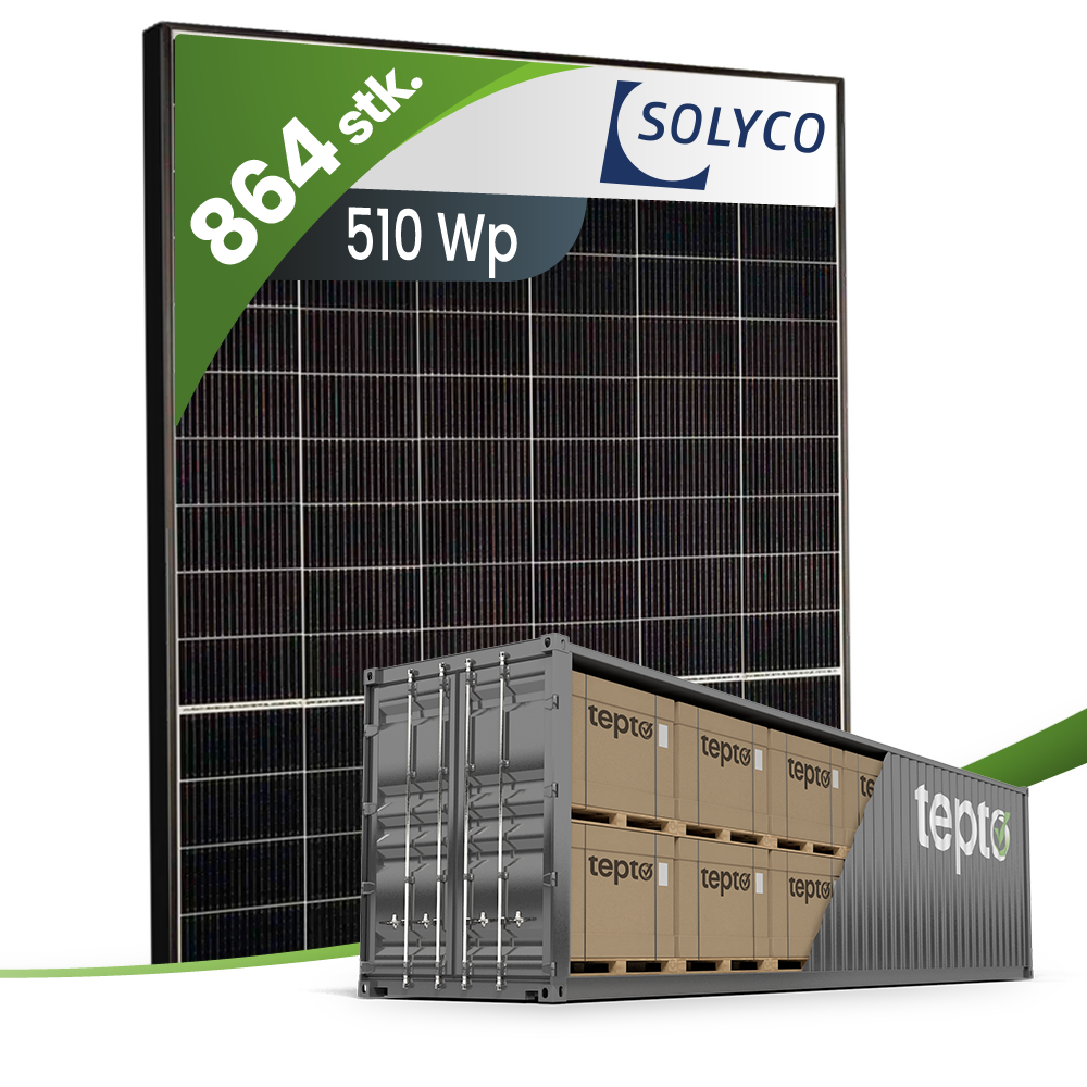 Solarmodul, Solarpanel, 510 Wp, Großformat, Liefercontainer