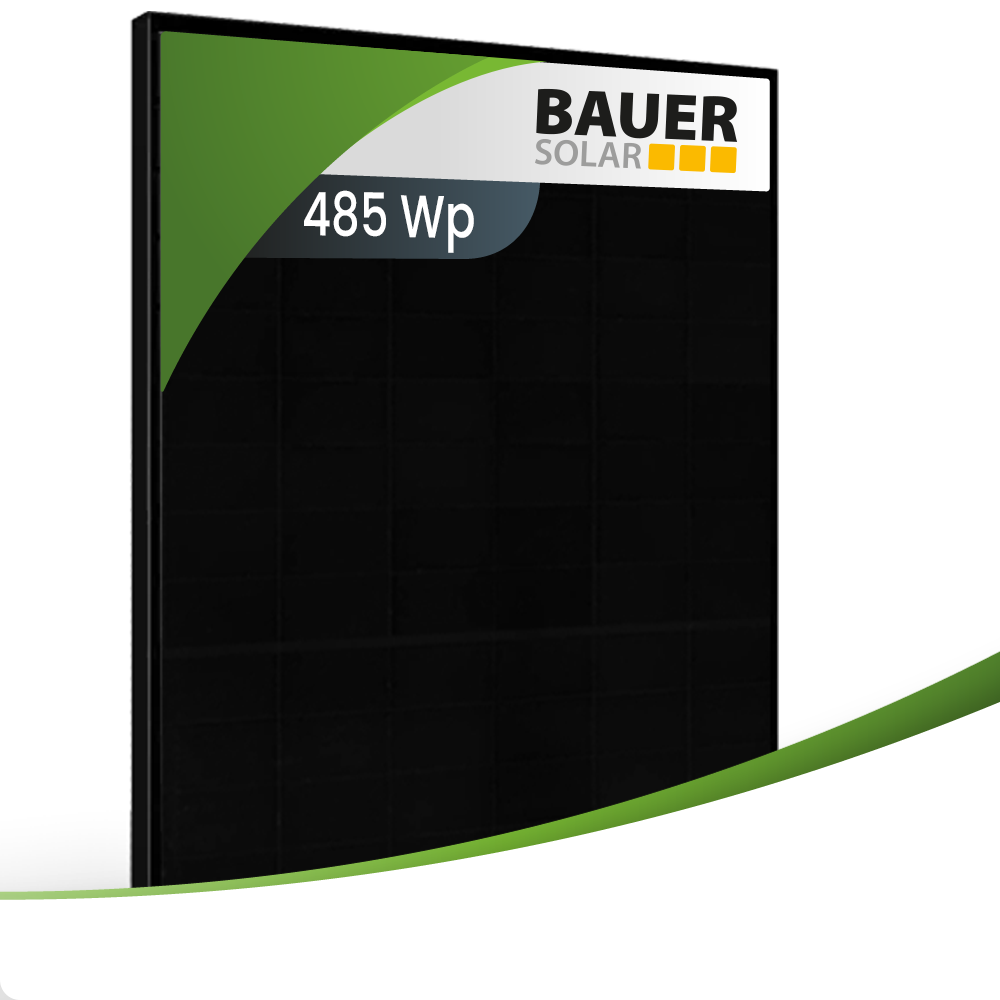 Solarmodul, Photovoltaikmodul, 485 Wp, schwarzes Modul, Solarmodul, 485 Wp, schwarzes Panel, Photovoltaikmodul