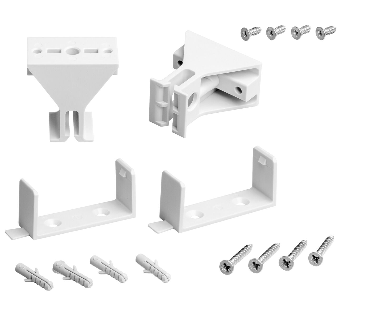 weiß, winkelhalter, montage, schrauben, kunststoff