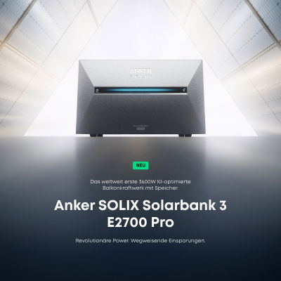 Anker SOLIX Solarbank 3 E2700 Pro Speicher für Balkonkraftwerke Werbung, Plakat