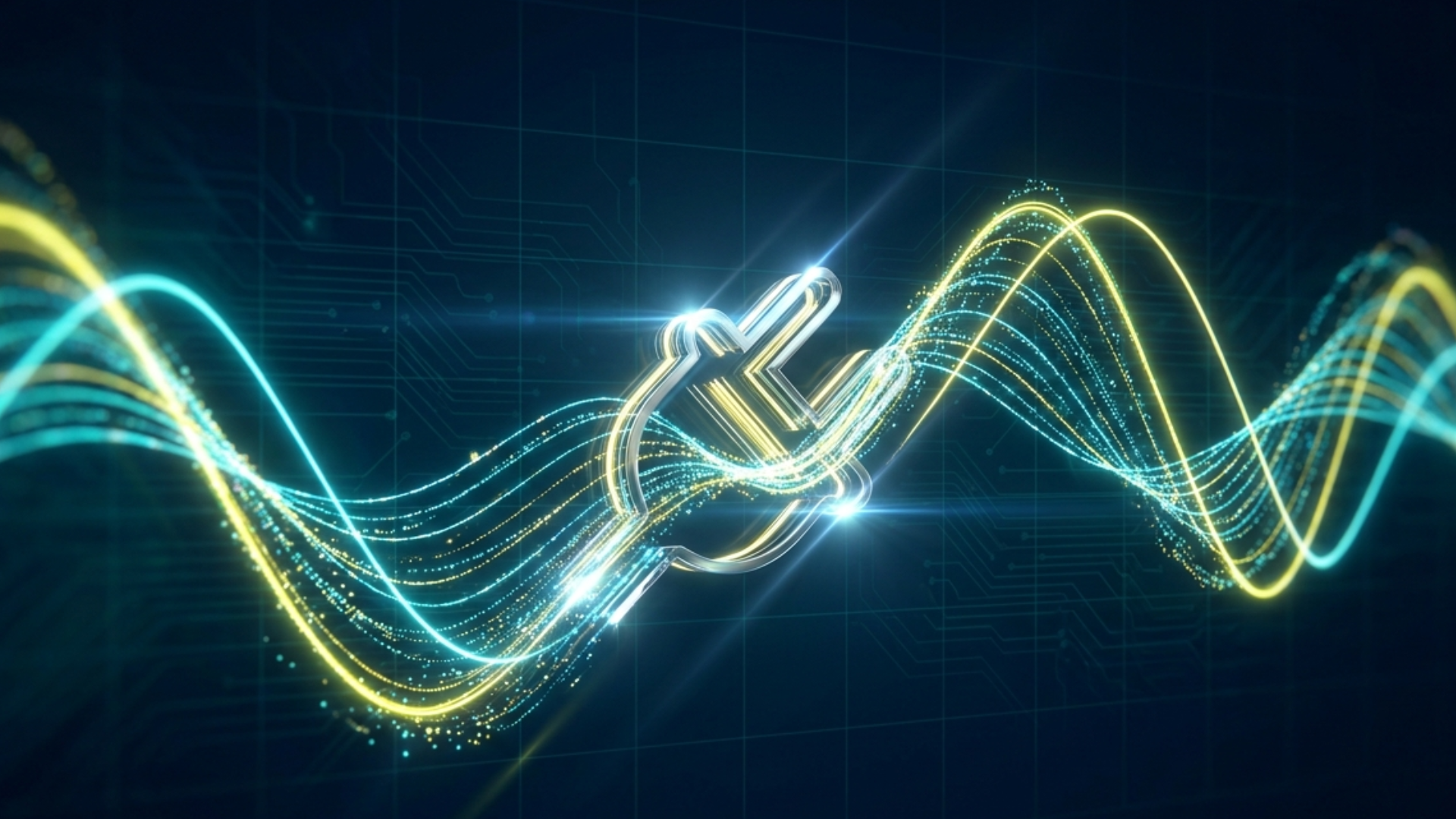 computer, tech, digital, glow, abstract