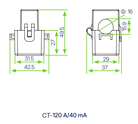  Steckdose,  Steckdosenadapter,  Messing,  Kupfer,  CT-120 A/40 mA