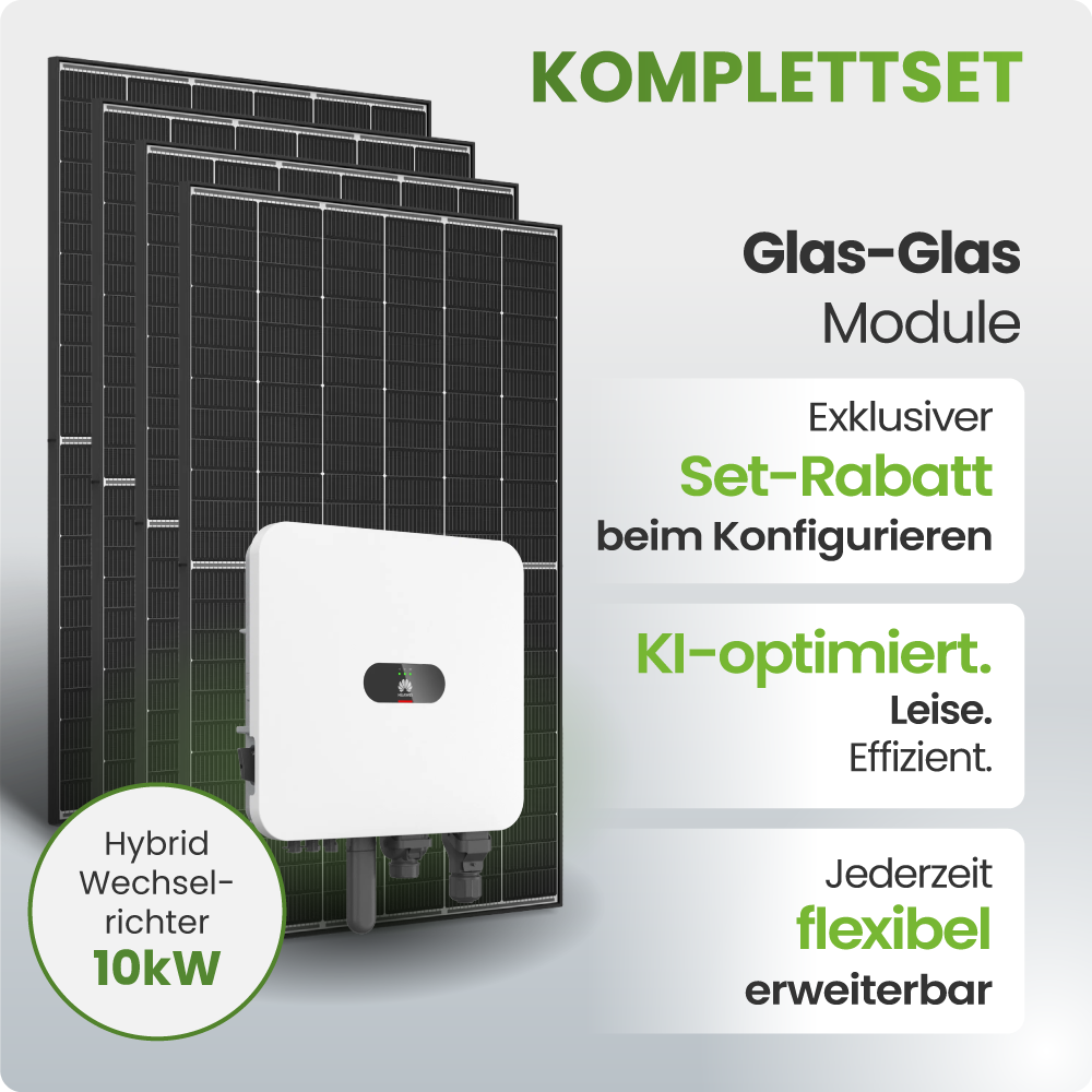 Solarpanel, Hybridwechselrichter, 10 kW, Wandmontage, erweiterbar