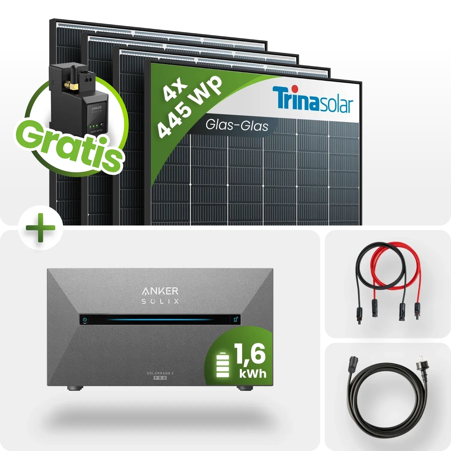 1780Wp Balkonkraftwerk 1,6kWh Speicher Anker Solarbank 2 1780Wp Balkonkraftwerk 1,6kWh Speicher Anker Solarbank 2