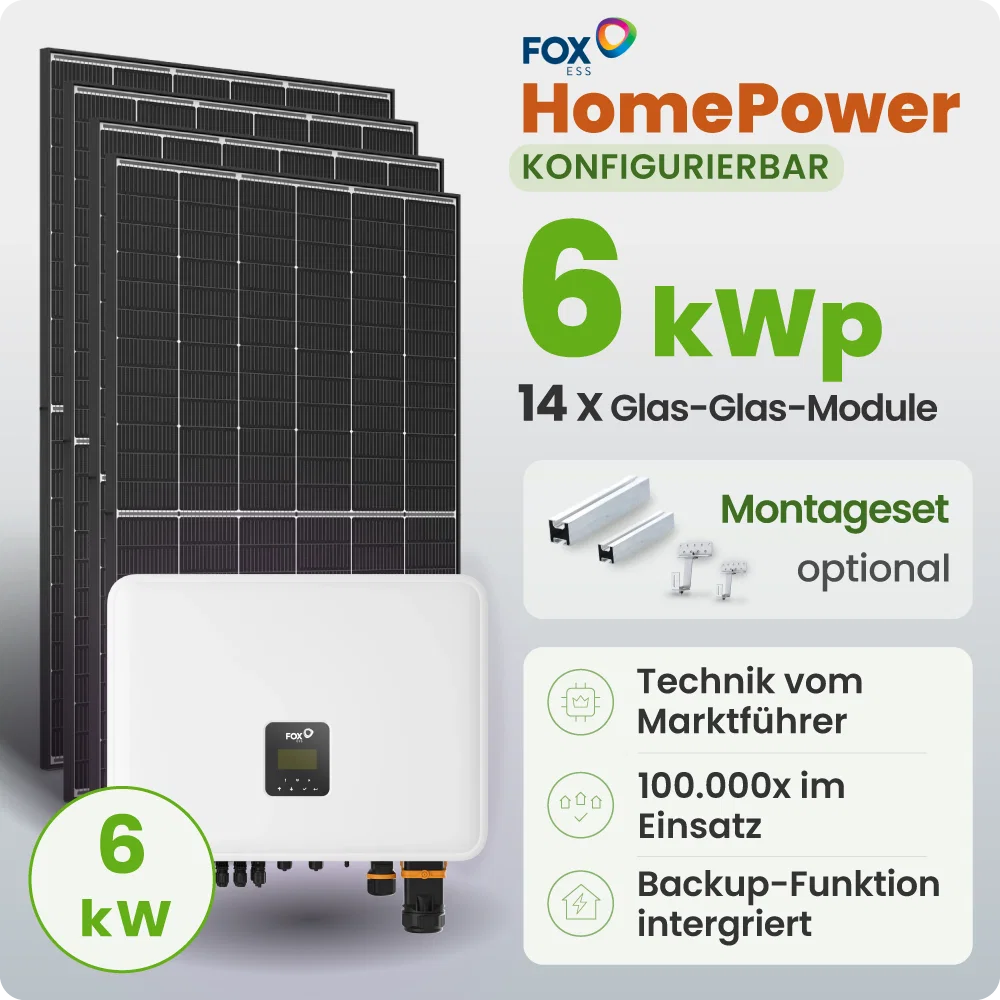 Tepto HomePower 6 kWp Sunpro FoxEss PV-Anlage Speicher erweiterbar