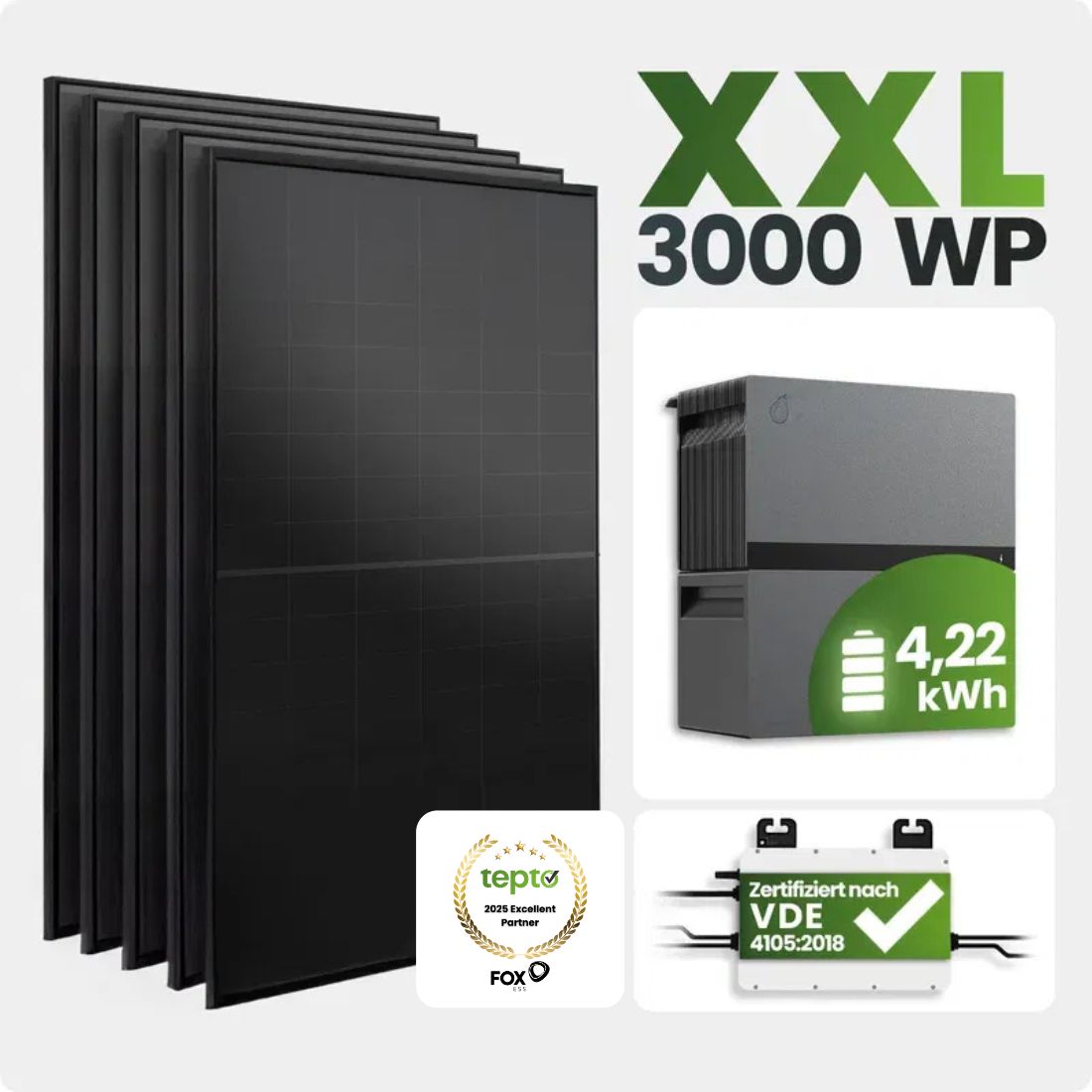 Solarmodul, Solarmodul, Schwarz, XXL, 4,22 kWh