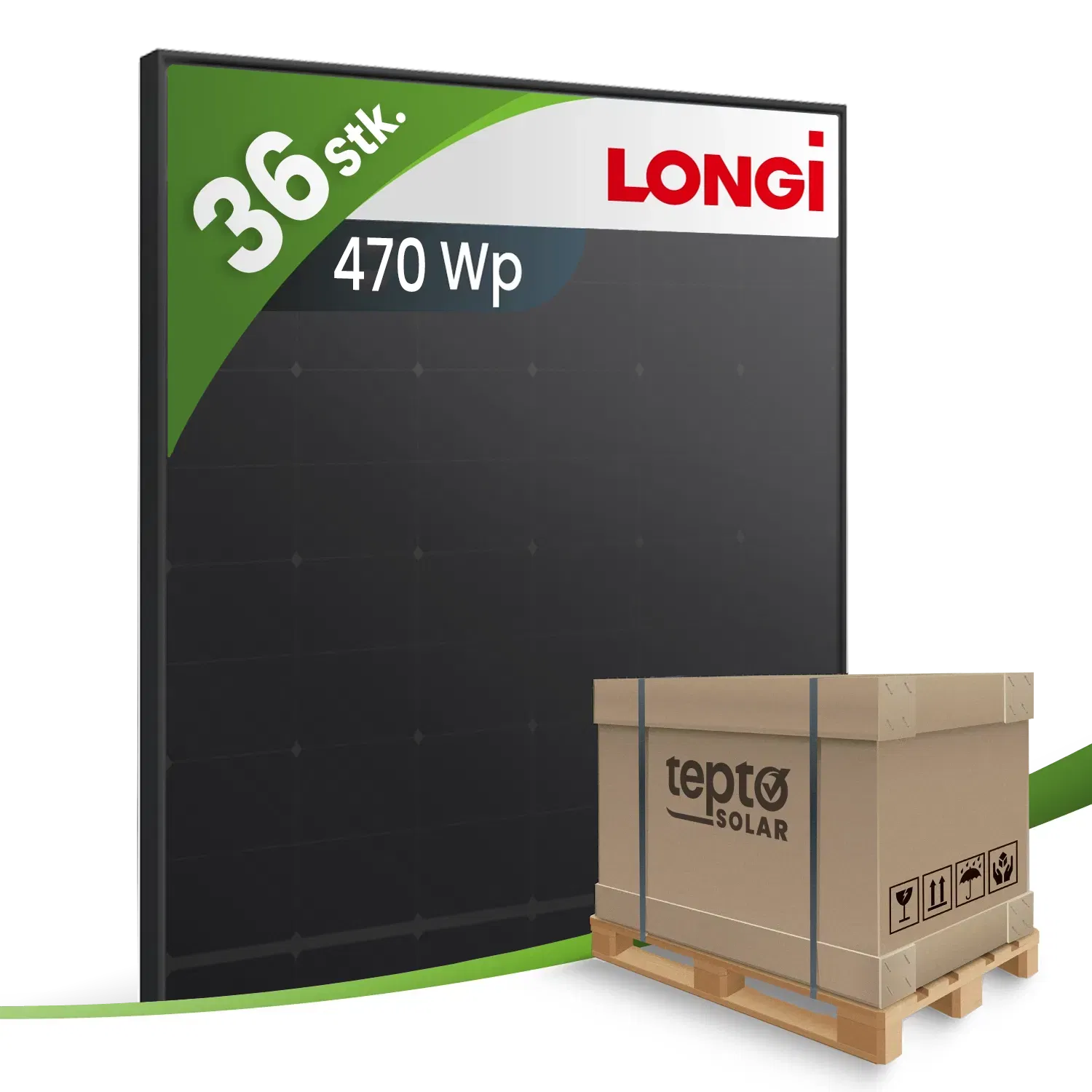 Longi 470Wp LR7-54HVBB-M EcoLife X10 Fullblack (Palette)