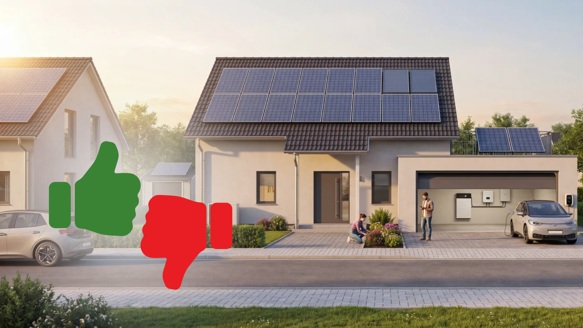 Solarmodule, Photovoltaik, Hausdach, Solaranlage, Energiesystem