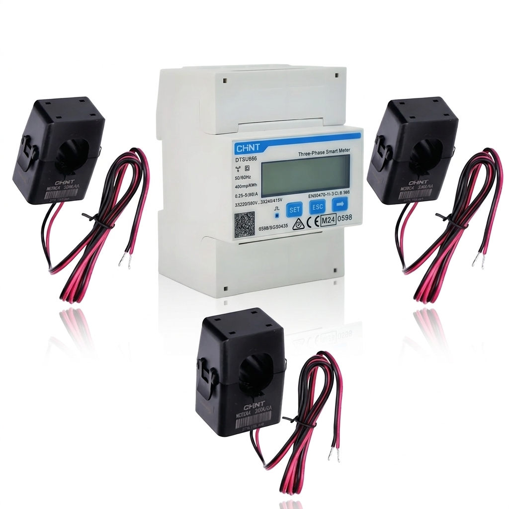 Dreiphasen-Waage, DIN-Schiene Messgerät, Smart Meter, Digitalanzeige, Stromwandler