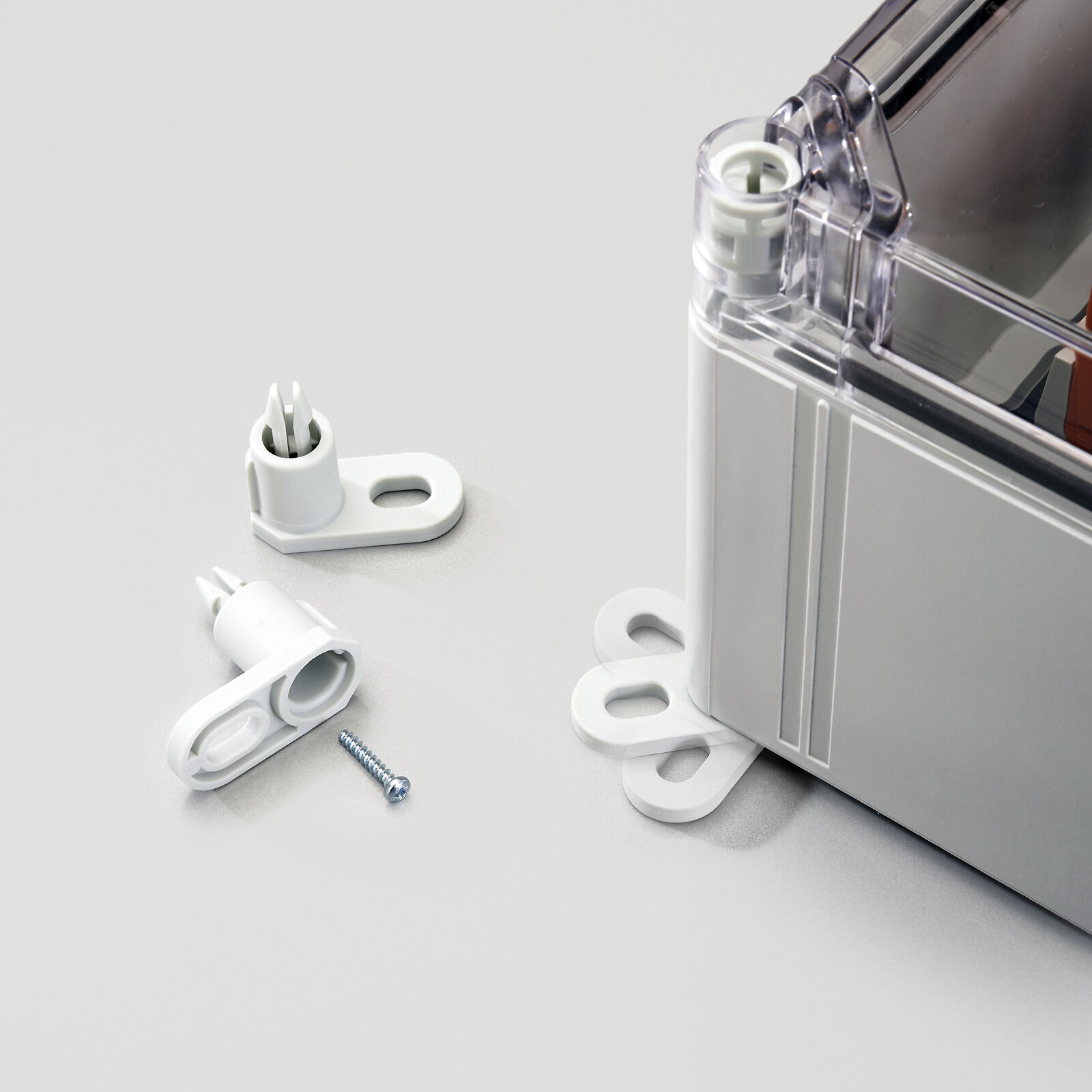 Kabelhalter, Befestigung, Schraube, Weiß, Geräteteil