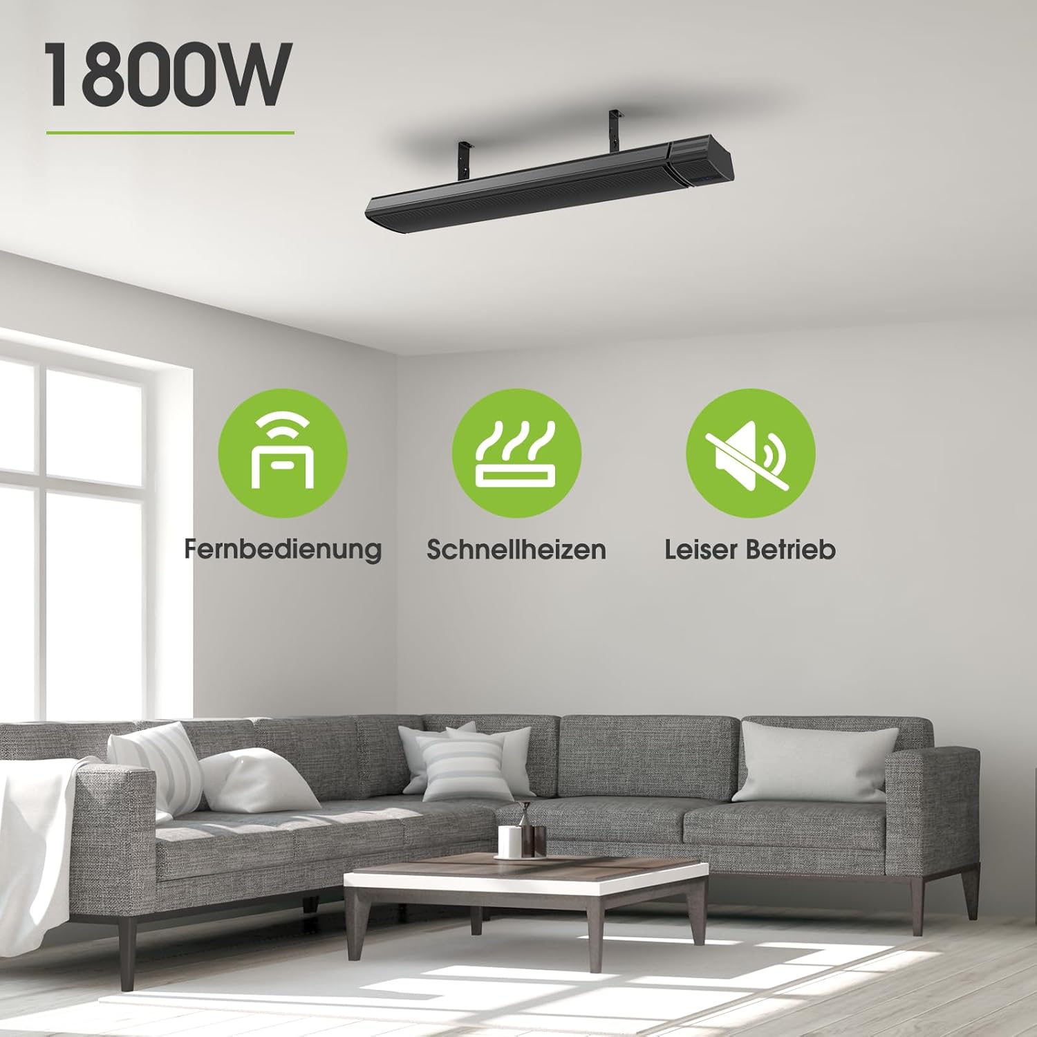 Deckenhalterung, Wandmontage, LED-Deckenleiste, Klimaschlank, Raumbeleuchtung