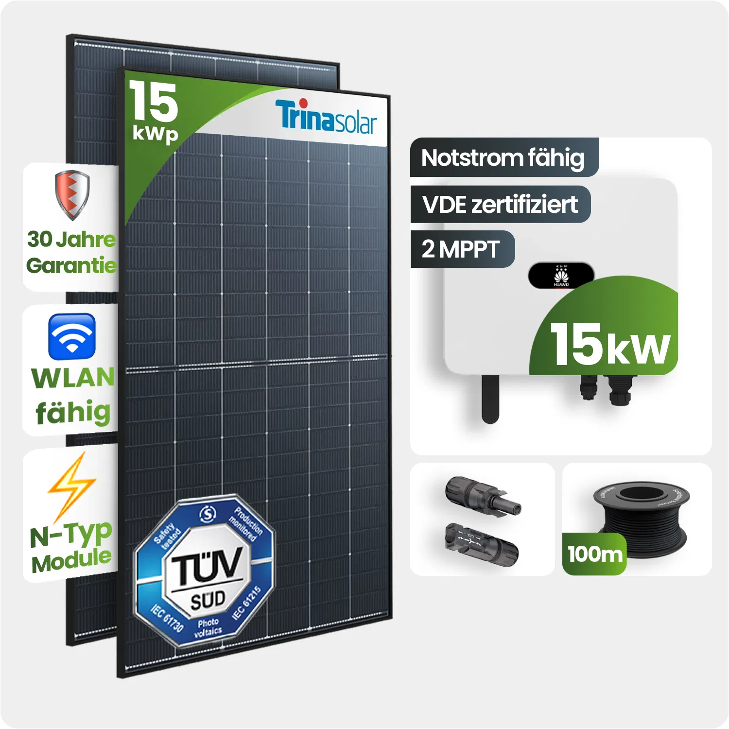 Tepto HomePremium 15 kWp Trina Huawei PV-Anlage Speicher erweiterbar