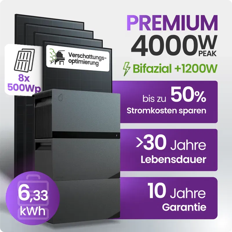 Tepto Premium 8 Balkonkraftwerk mit FoxEss Avocado 22 Pro 6,33kWh