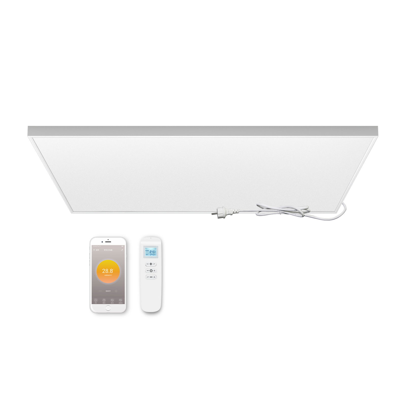 Infrarot-Deckenheizung mit Thermostat & WiFi, 400W Elektronik, Handy, Telefon, Fernsteuerung