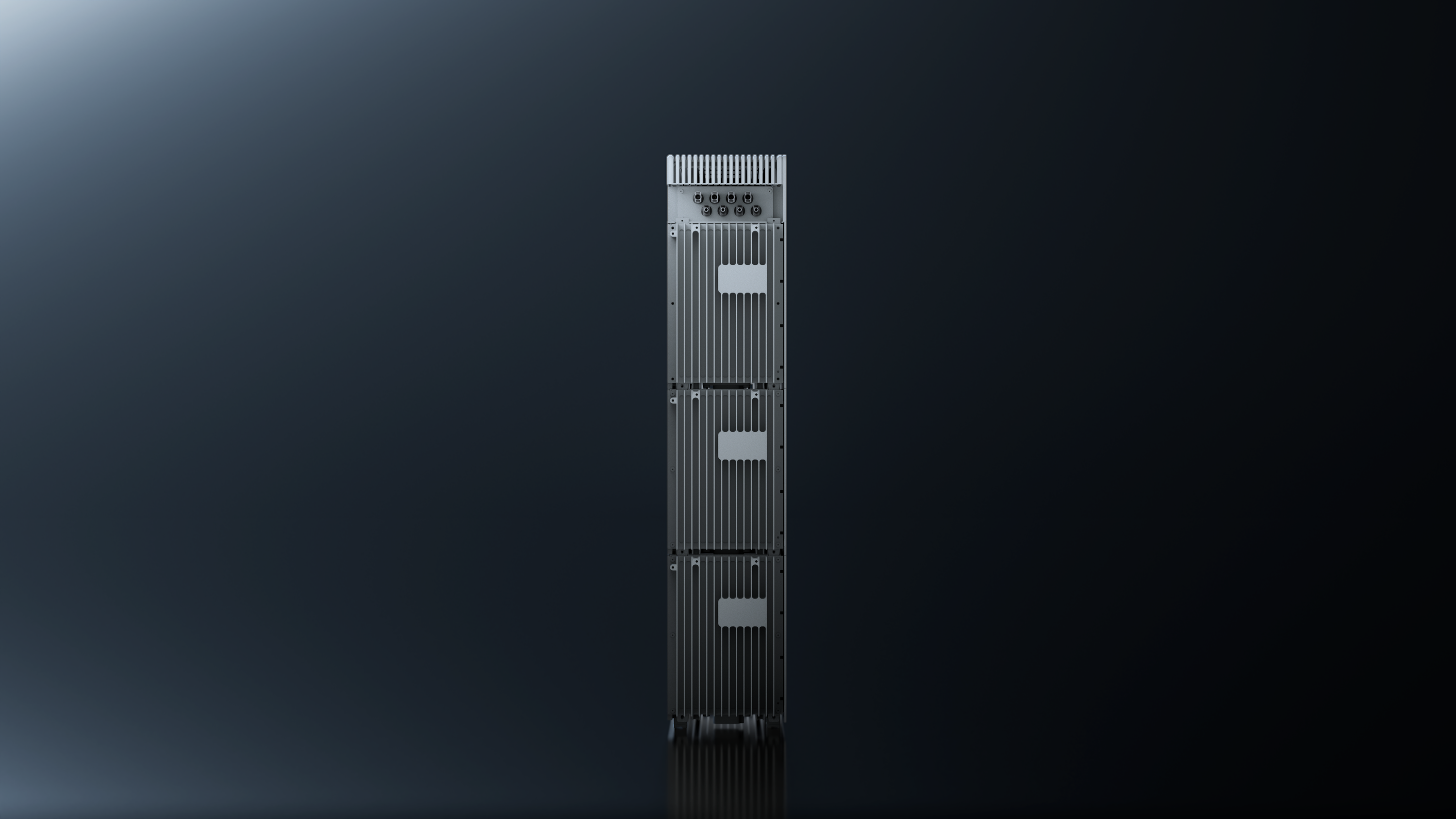 server rack, rackmount, metall, Kühlfinnen, vertikale Gehäuse