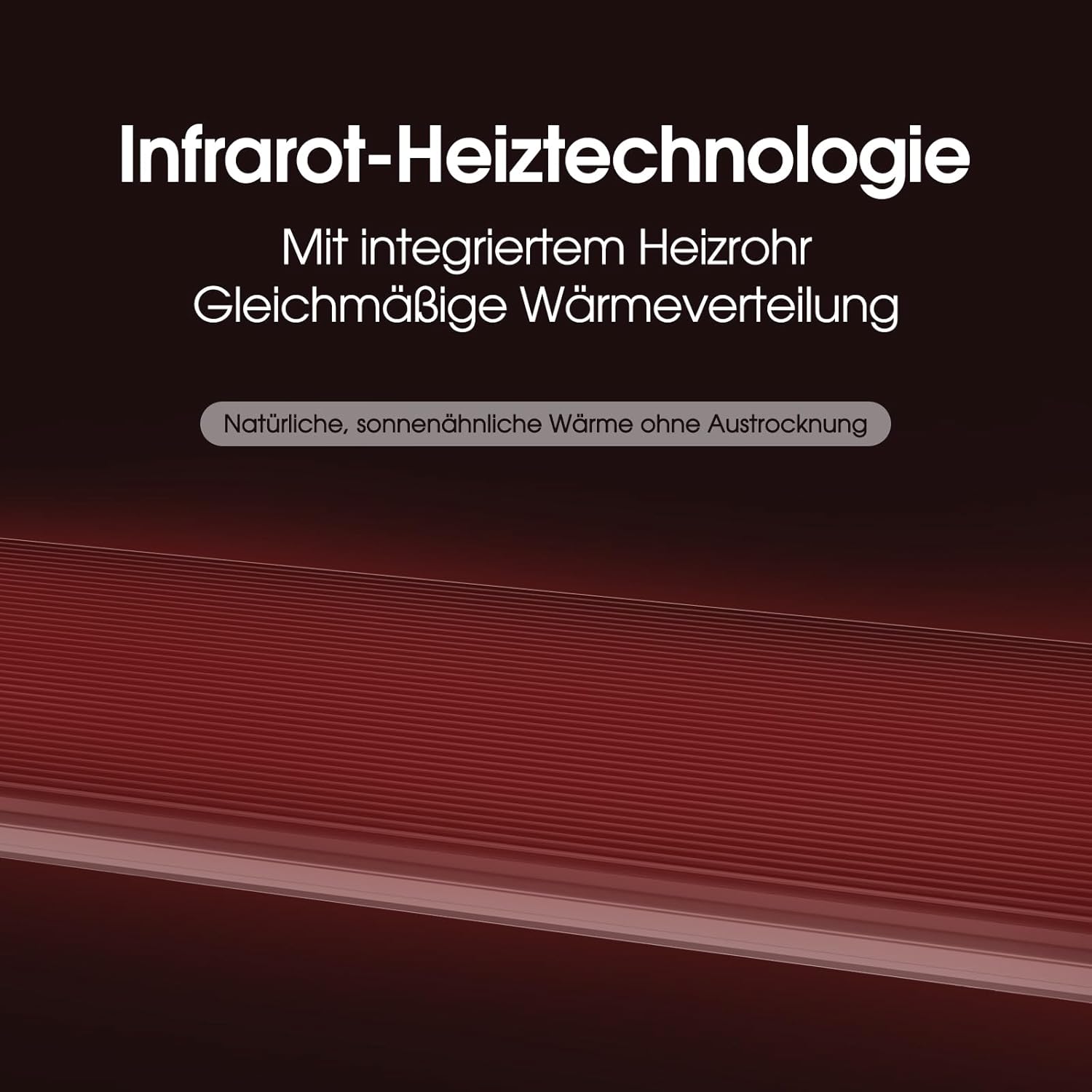 Infrarot, Heiztechnologie, Heizrohr, Wärmeverteilung, dunkelrot