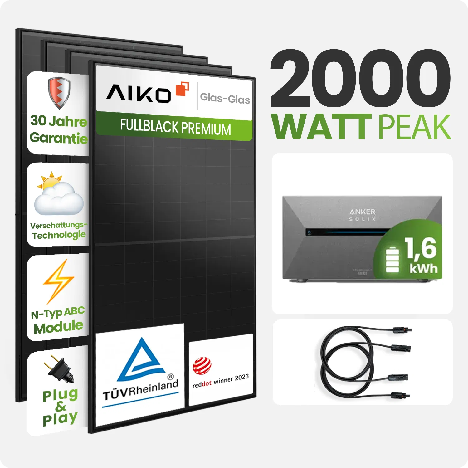 Tepto 2000W Balkonkraftwerk MaxPower mit 1,6 kWh Speicher Tepto 2000W Balkonkraftwerk MaxPower mit 1,6 kWh Speicher