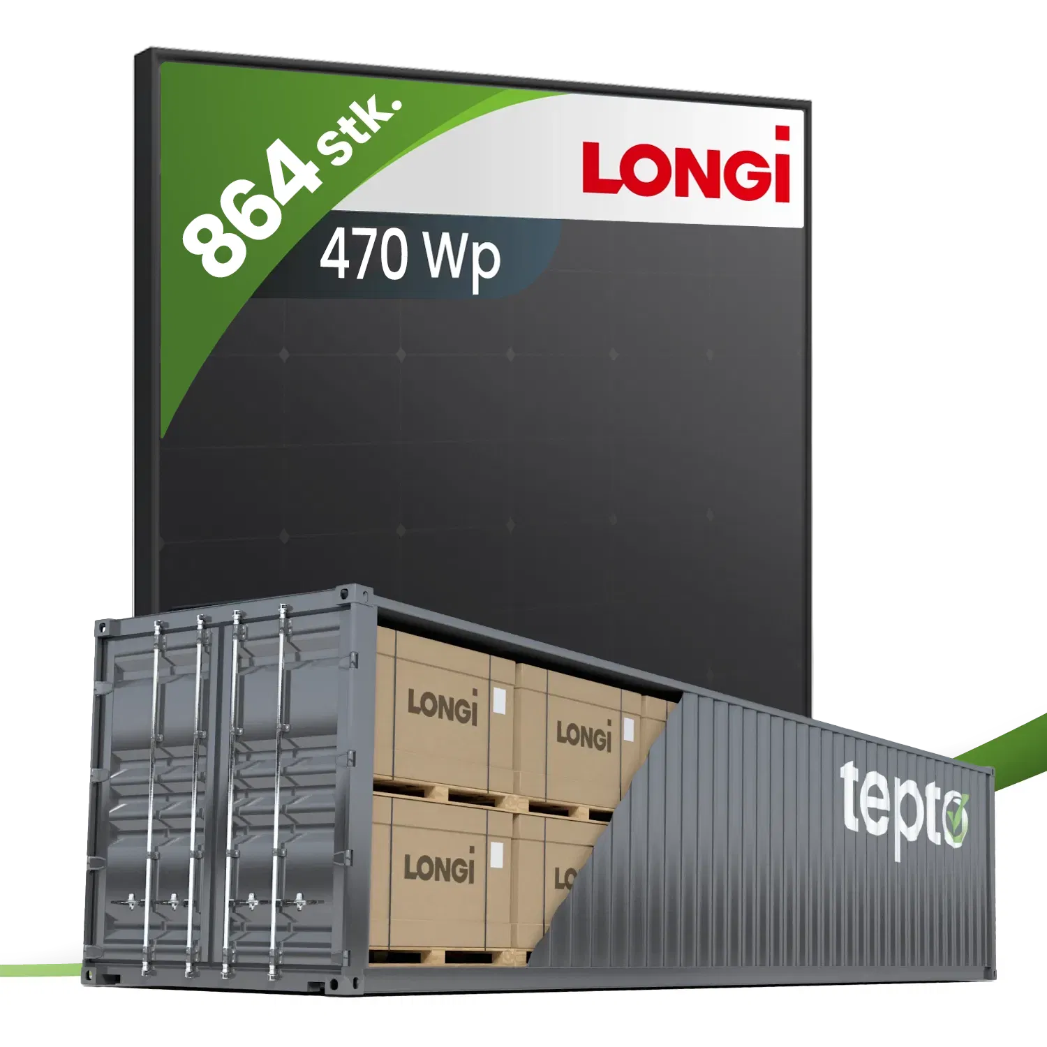 Longi 470Wp LR7-54HVBB-M EcoLife X10 Fullblack (Container)