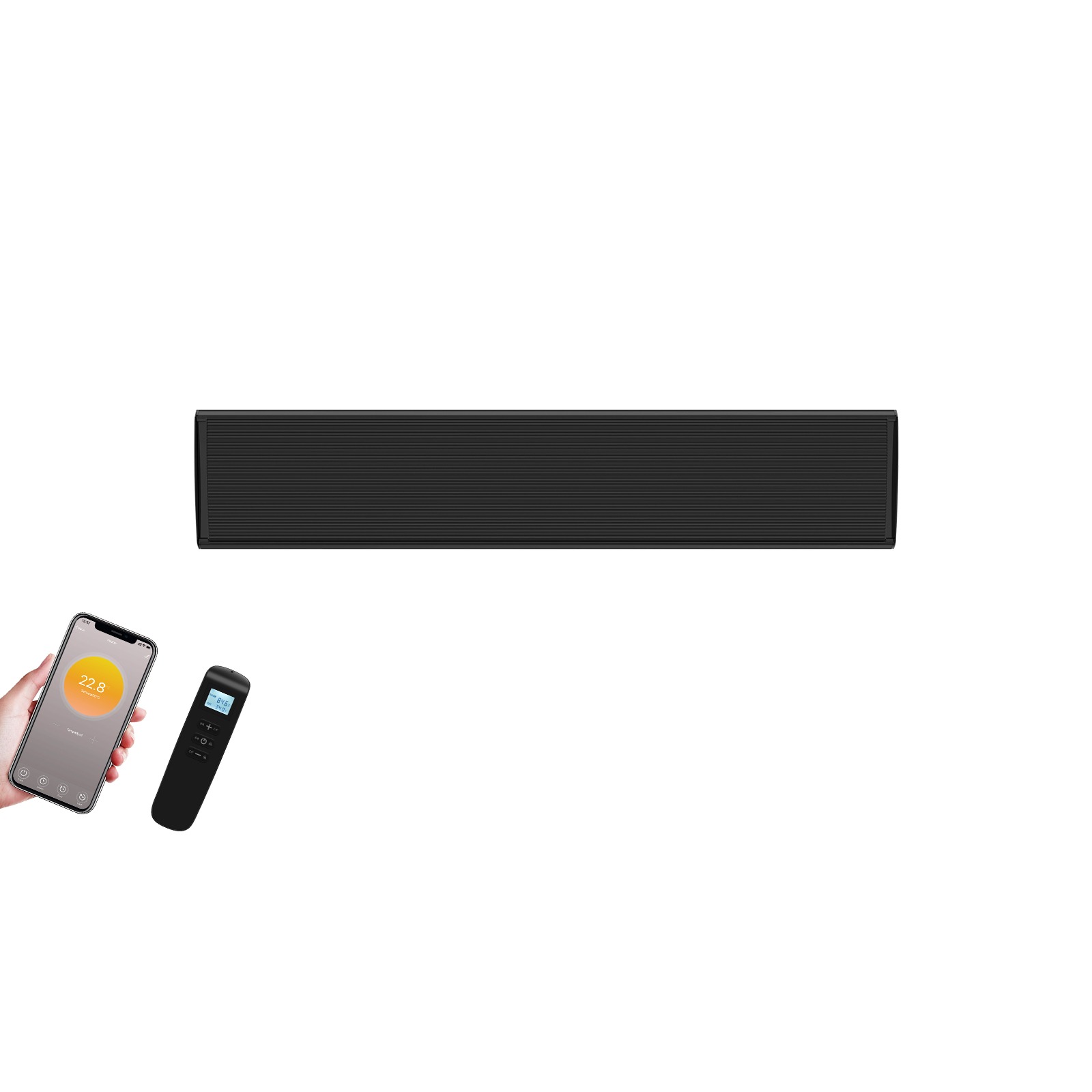 Lautsprecher, Barrenform, Schwarz, Bluetooth, Fernbedienung