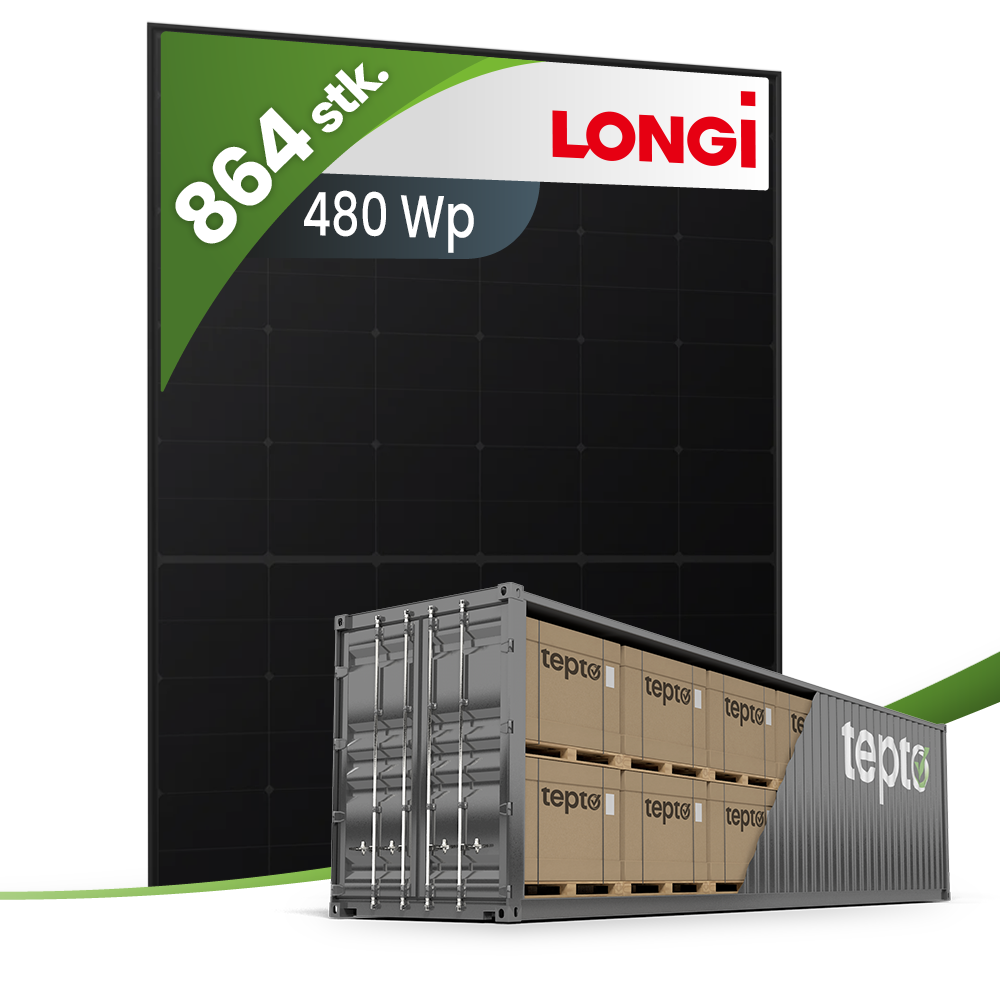 Solarmodul, Solarpanel, 480 W, Versandcontainer, Tepto
