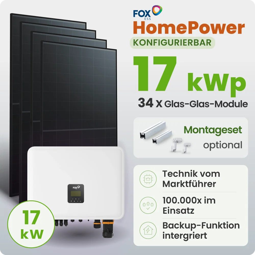 Tepto HomePower 17 kWp FoxEss PV-Anlage Speicher erweiterbar