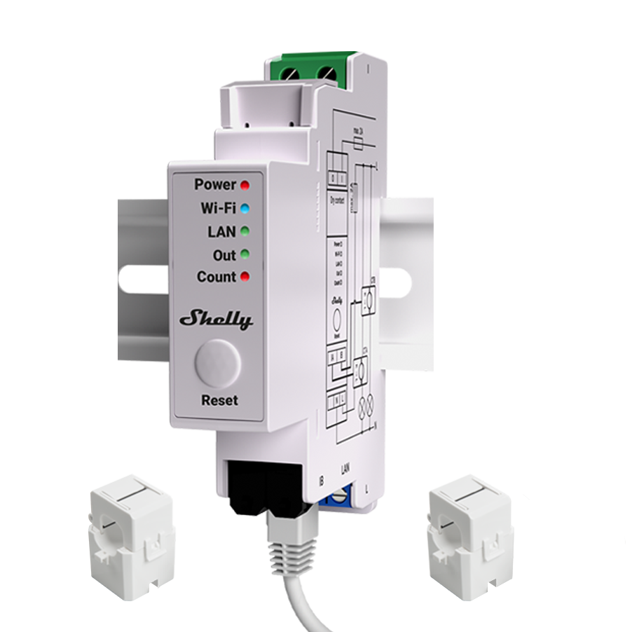 Shelly ProEM 50A Intelligenter Stromzähler