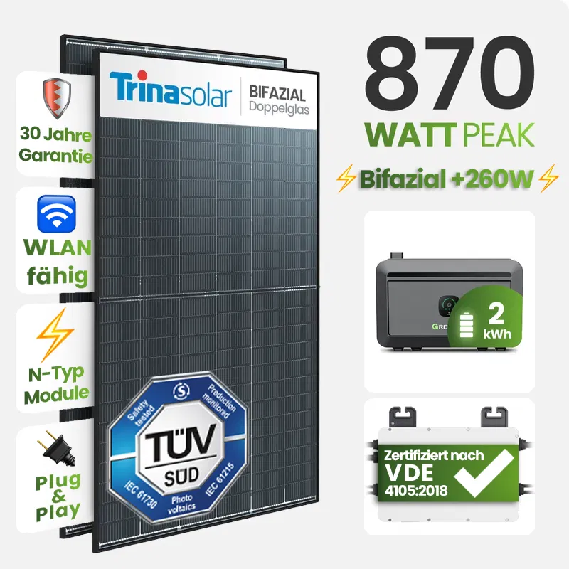 Tepto 800W Balkonkraftwerk Basic mit 2 kWh Speicher Tepto 800W Balkonkraftwerk Basic mit 2 kWh Speicher