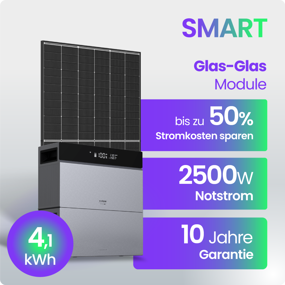Solaranlage, Solarmodul, Notstrom, 2500W, kWh-Angabe