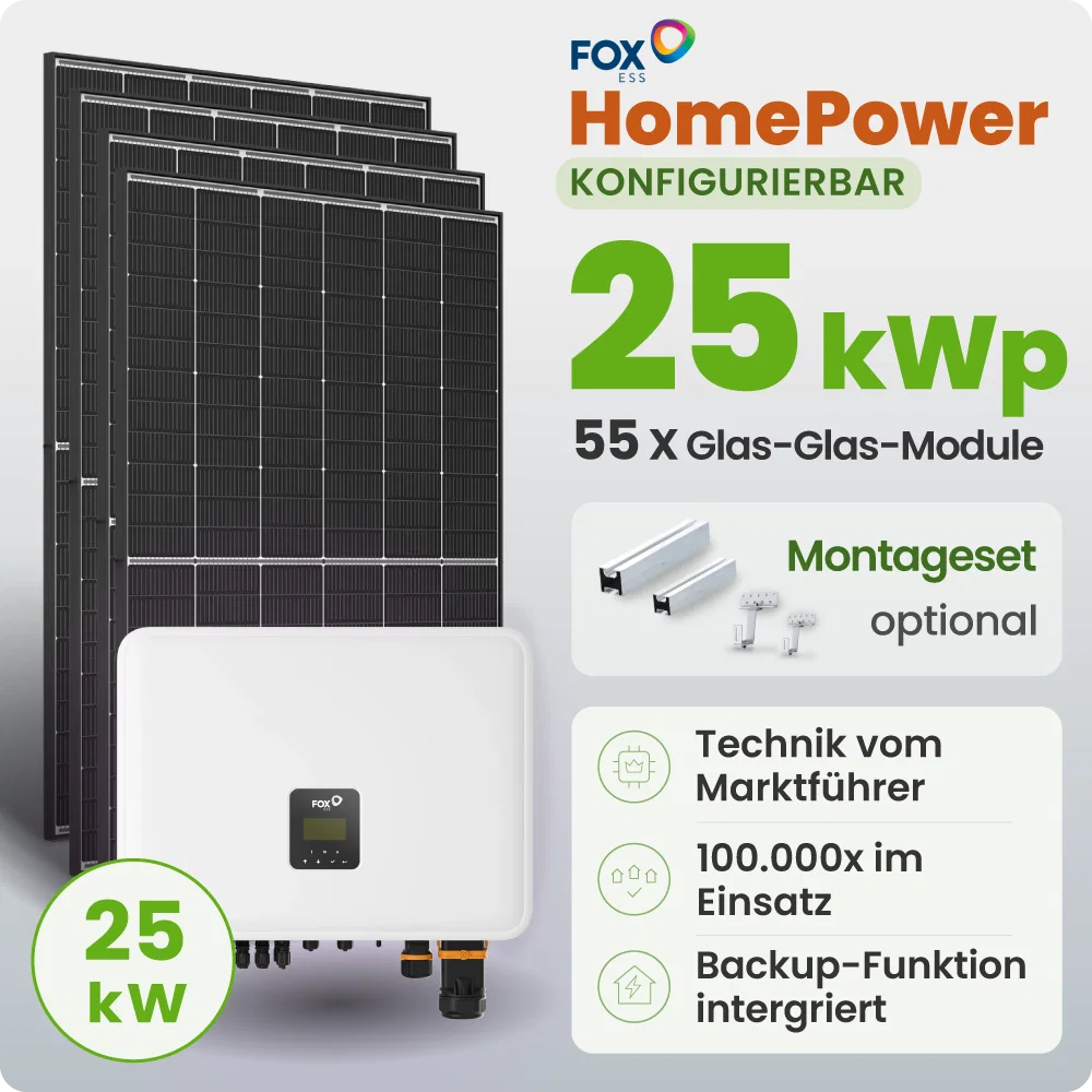 Tepto HomePower 25 kWp Sunpro FoxEss PV-Anlage Speicher erweiterbar