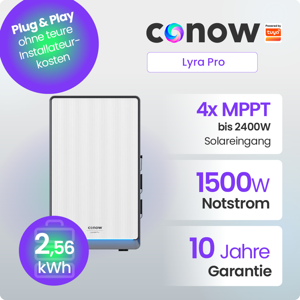 Solaranlage, Notstrom, MPPT, 10 Jahre Garantie, Kompakt