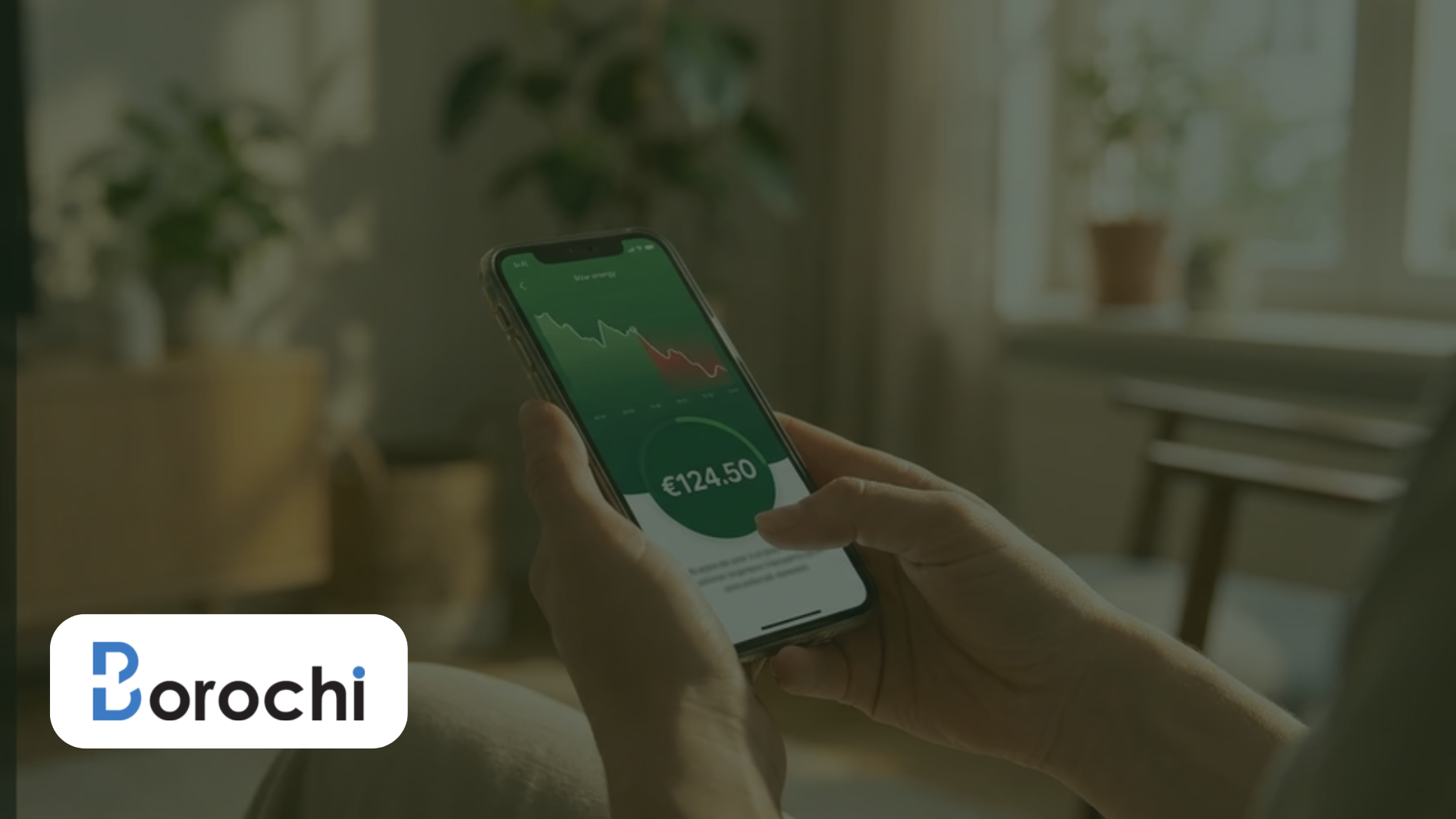 smartphone, finanz-app, grafik, bildschirm, handgerät