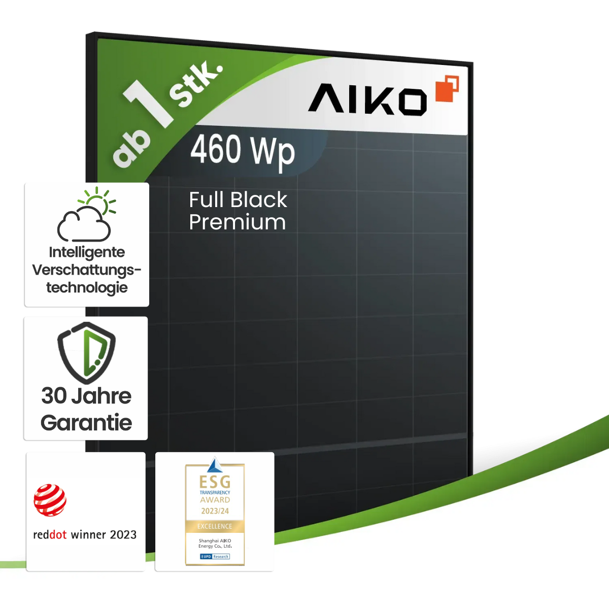 Aiko 460Wp A-MAH54Mb N-Type ABC Neostar 2S Generation 2 Fullblack Computerausrüstung, Überwachen, Bildschirm, Werbung
